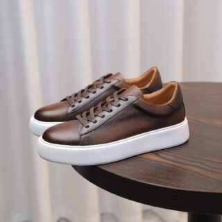 Top Layer Cowhide Men's Shoes Black Commute Leisure