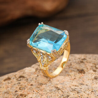 RETRO Geometric Hollow Inlaid Zircon Exquisite Ring