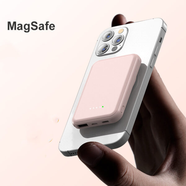 Mini Fast Charging Magnetic Wireless Power Bank 5000 MAh Portable - Image 4