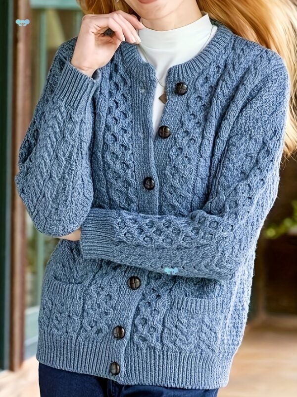 Women's Casual Knit Cardigan Sweater Cozy Long Sleeve - Image 4