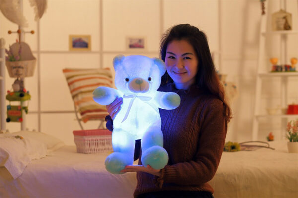 Creative Light Up LED Teddy Bear Stuffed Animals Plush Toy Colorful Glowing Christmas Gift For Kids Pillow - Image 3
