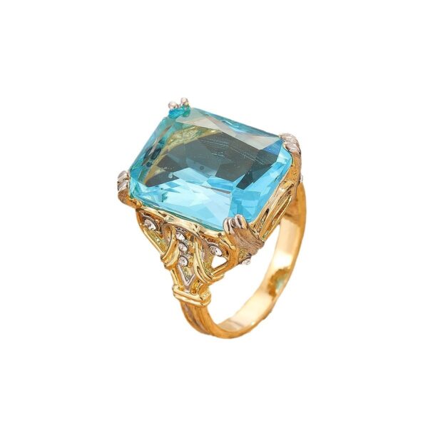 RETRO Geometric Hollow Inlaid Zircon Exquisite Ring - Image 4