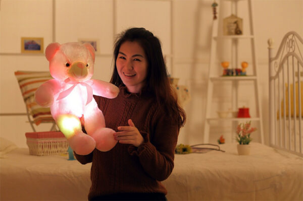 Creative Light Up LED Teddy Bear Stuffed Animals Plush Toy Colorful Glowing Christmas Gift For Kids Pillow - Image 4