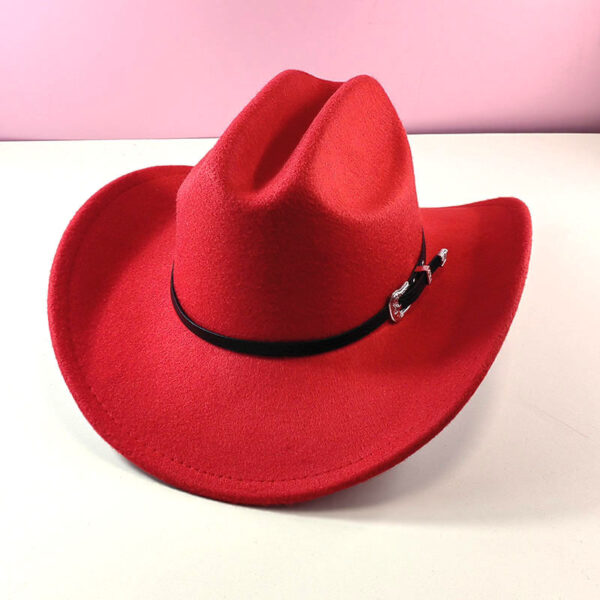 New One-word Top Big Brim Western Cowboy Hat - Image 9