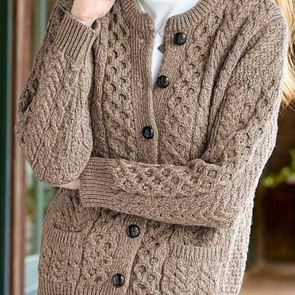 Women's Casual Knit Cardigan Sweater Cozy Long Sleeve - Image 9