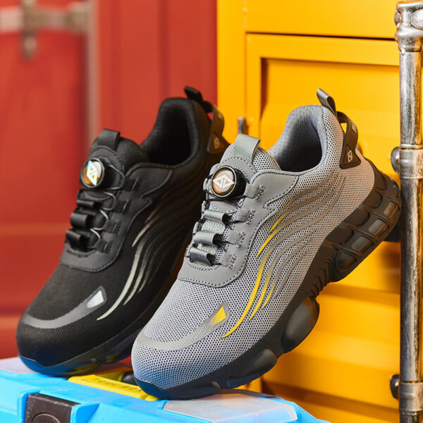 Men's Anti-smashing And Anti-penetration Steel Toe Cap Safety Shoes - Image 5