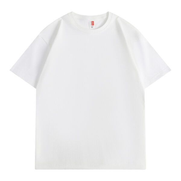 Cotton Round Neck 220g Overalls Short-sleeved Shirt - Image 3