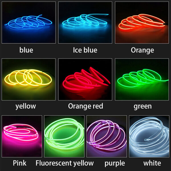 Car Led Strip Light For Neon Party Decoration Light Bicycle Dance Lamp 12V Waterproof USB Strips Lamps - Image 3