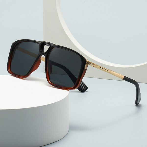 Men's Retro Double Square Sunglasses - Image 7