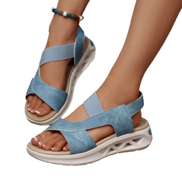 Women's Cloth Platform Beach Sandals - Image 3