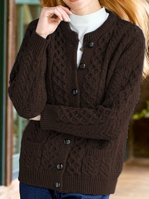 Women's Casual Knit Cardigan Sweater Cozy Long Sleeve - Image 2