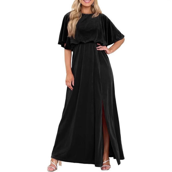 Women's Split Lotus Leaf Sleeve Dress - Image 3