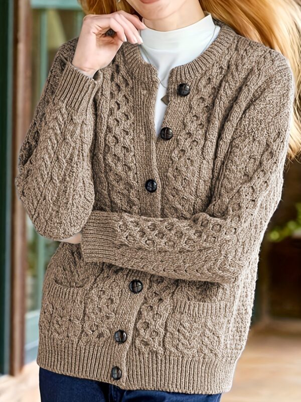 Women's Casual Knit Cardigan Sweater Cozy Long Sleeve - Image 6