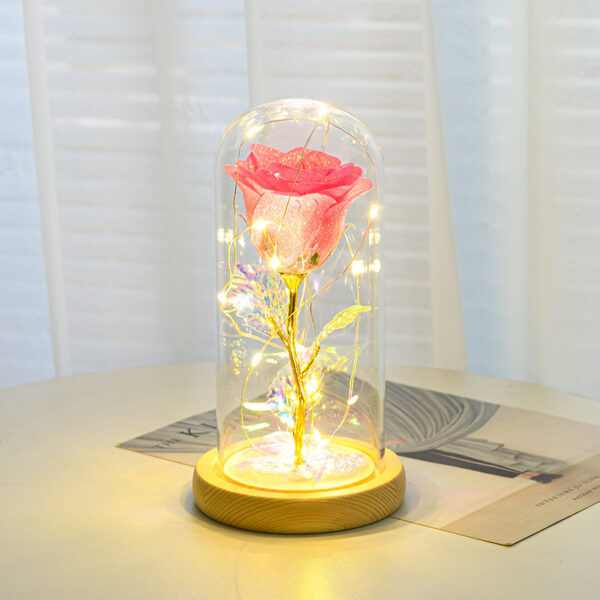 Valentines Day Gift  For Girlfriend Eternal Rose Flowers LED Light In Glass Cover Day Wedding Decoration Favors Mother Day Female Gift  Gift - Image 6