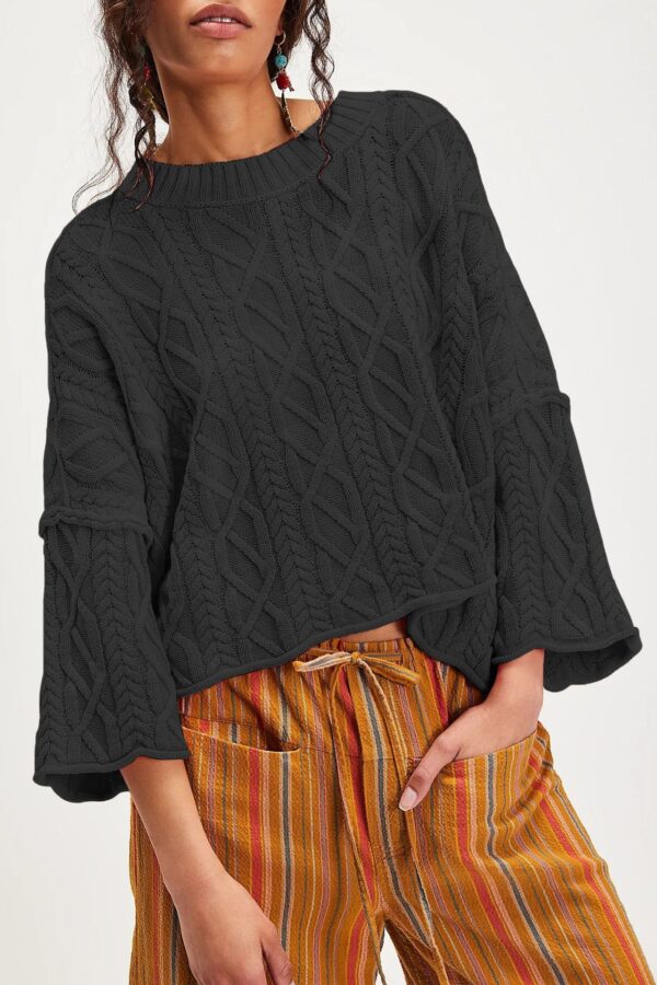 Hot Sale In Europe And America O-neck Short Loose Sweater - Image 4