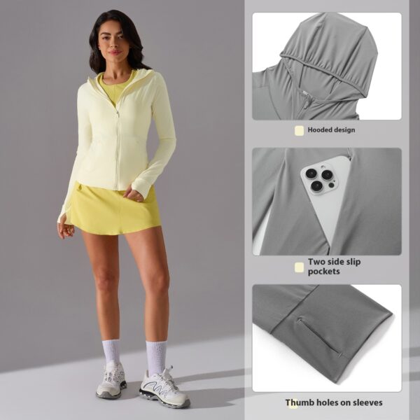 Hooded Stand Collar Sun Protection Quick-drying Coat - Image 3