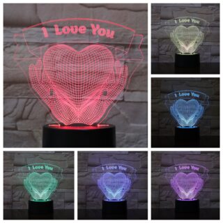 Valentines Day Gift Hands Holding Love 3D Night Light - Valentines Day Gift