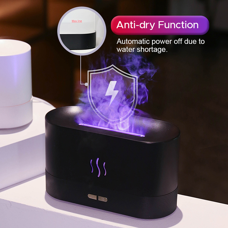 2022 Best Selling USB Ultrasonic Flame Humidifier Led RGB Colorful Essential Oil Fire Flame Aroma Diffuser - Image 10