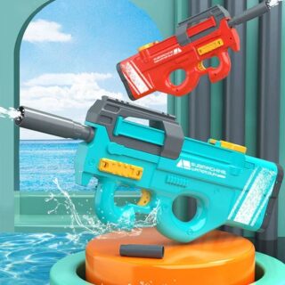 New P90 Electric Water Gun High-Tech Kids Toys Outdoor Beach Pool Large Capacity Summer Gel Blasting Water Gun For Adults - New P90 Electric