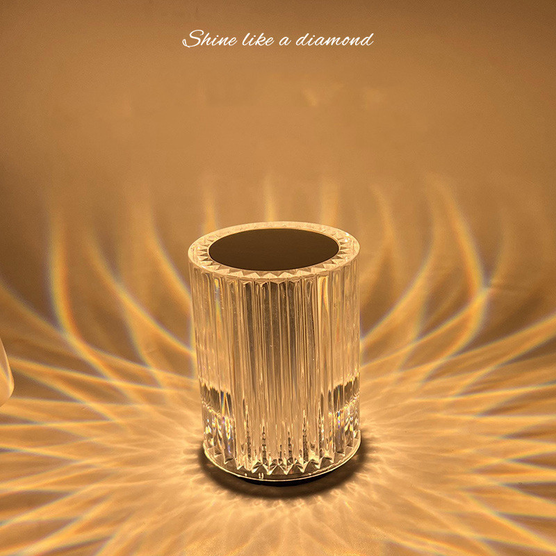 Crystal Lamp Table Lamp Atmosphere Creative Line Small Night Lamp Led Lights - Image 8